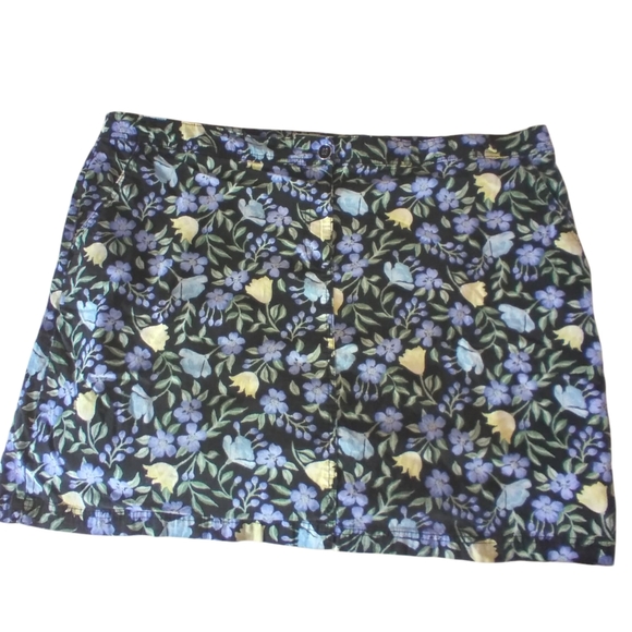 Karen Scott Dresses & Skirts - Karen Scott Floral Blue Skort Size 20W Resortwear Tennis Golf Summer Pickle Ball